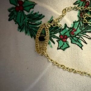 Elegant Gold and Black Women's evil eye set